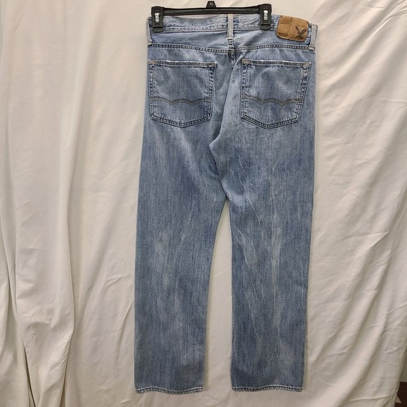 American Eagle Relaxed Straight Jeans Size 32x30 Men's Blue Denim - Picture 4 of 12